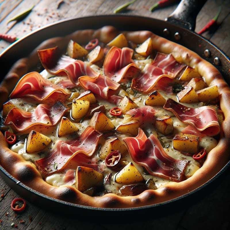 Rustic Speck and Potato Pizza