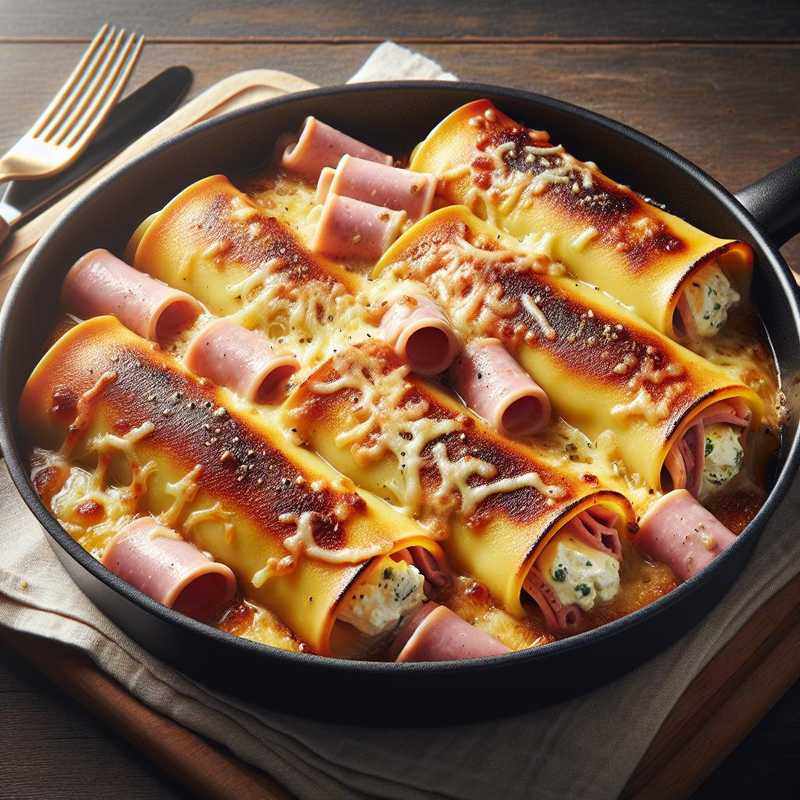 Cannelloni ricotta, prosciutto cotto e fontina