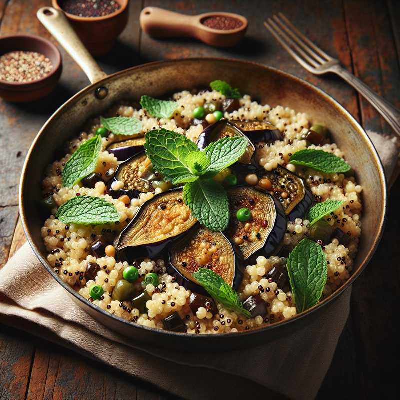 Quinoa with Eggplant and Mint