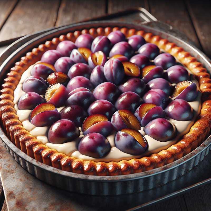 Custard and Plum Tart