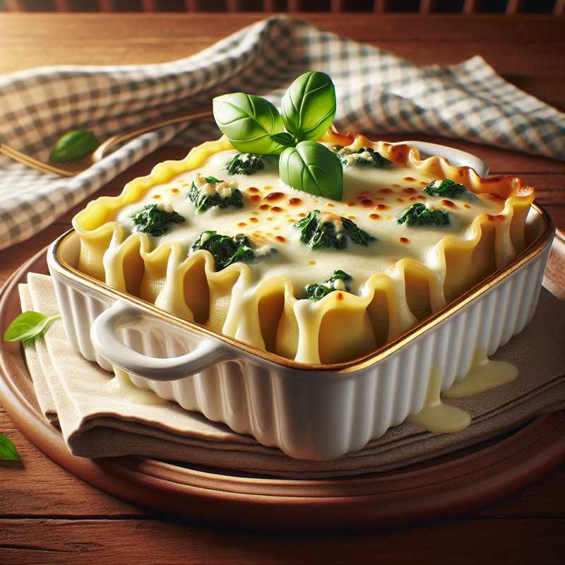 Lasagna saccottini with ricotta and spinach