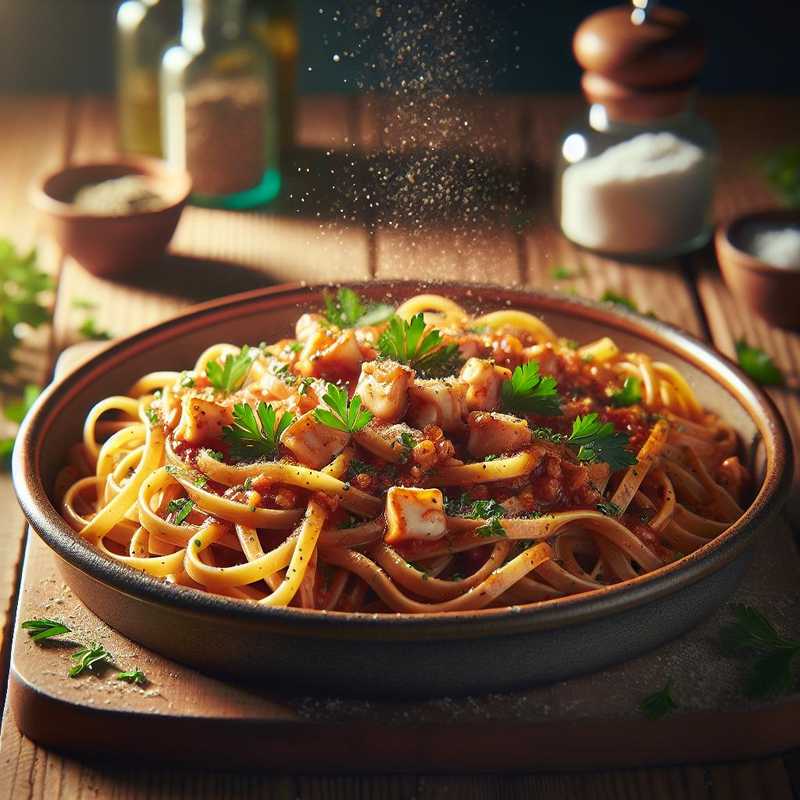 Linguine with Monkfish ragù