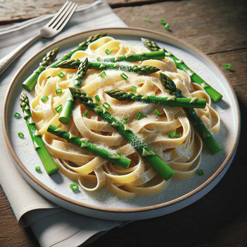 Tagliatelle with asparagus