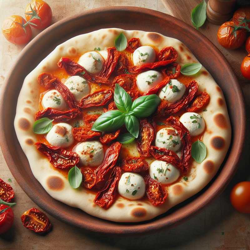 Piadina with Sun-Dried Tomatoes and Buffalo Mozzarella