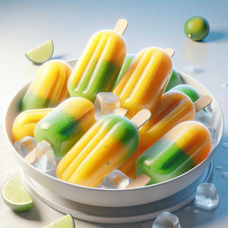 Mango and Lime Popsicles