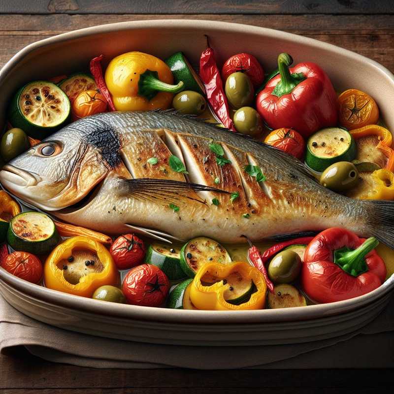 Baked Gilthead Bream with Vegetables