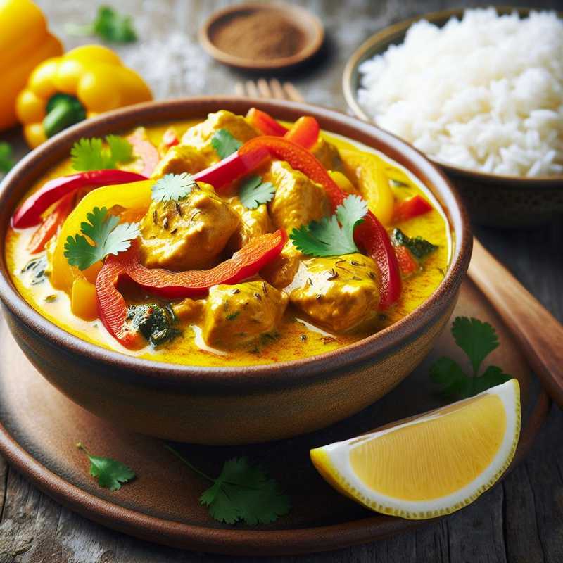 Chicken curry with bell peppers