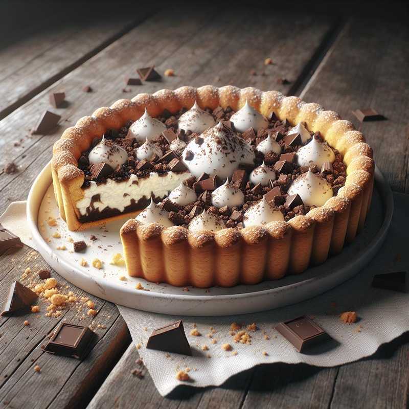Ricotta and chocolate tart
