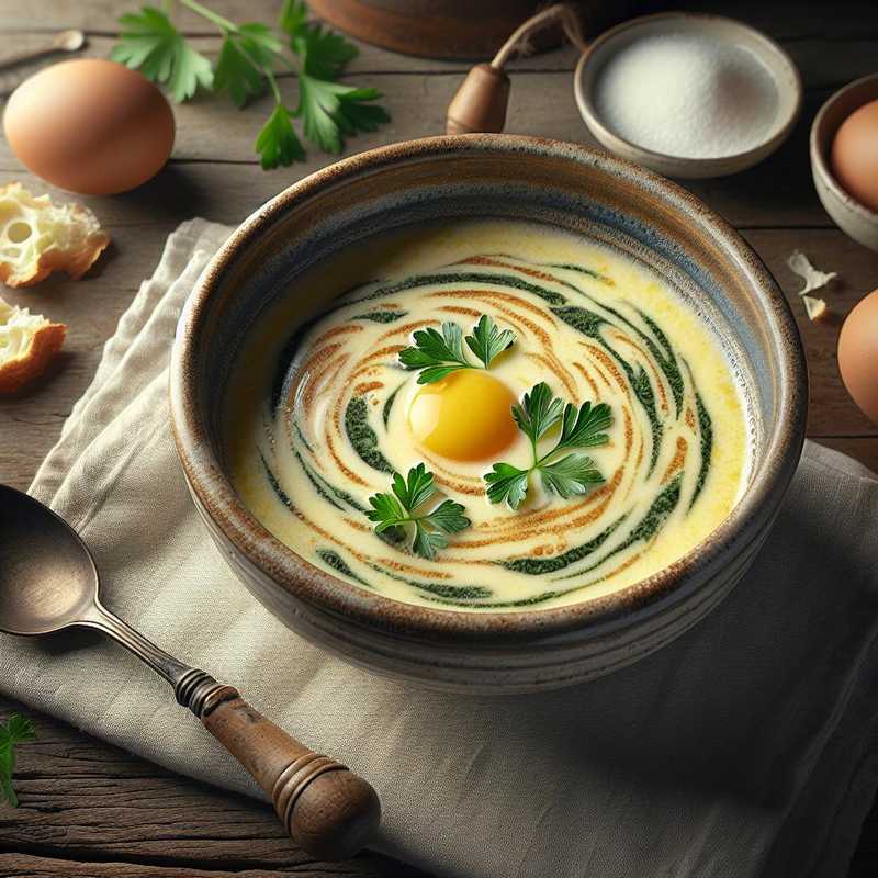 Stracciatella in broth