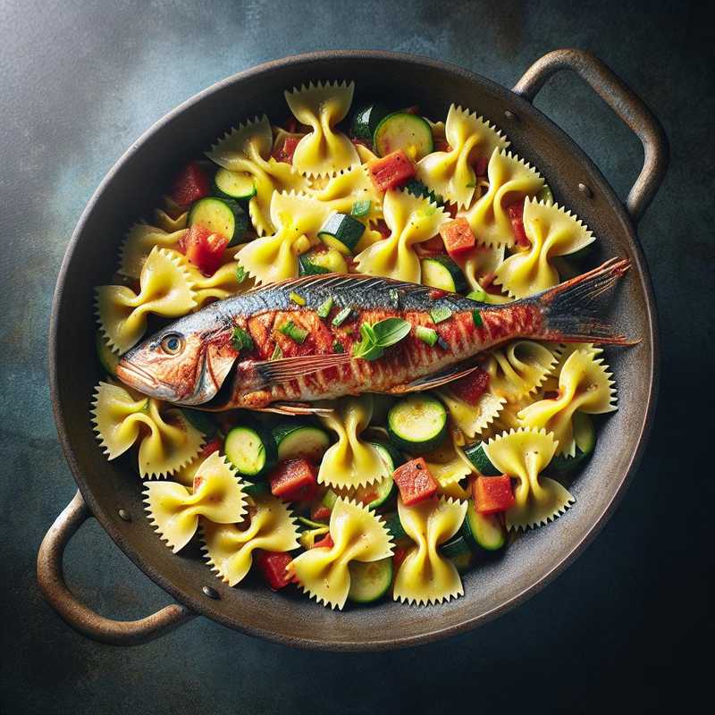 Farfalle with Red Mullets and Zucchinis