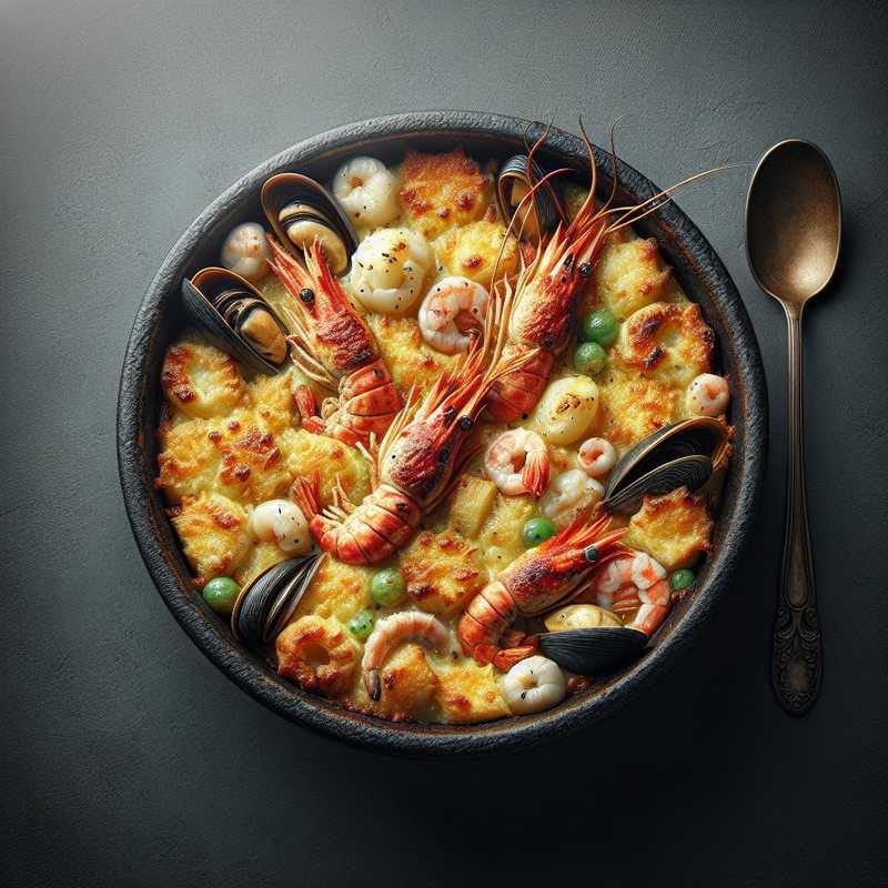 Mixed Seafood Oven-Gratinated