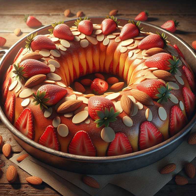 Strawberry and Almond Bundt Cake
