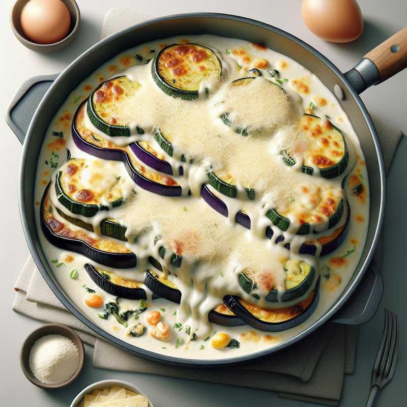 Parmigiana bianca di verdure e parmigiano