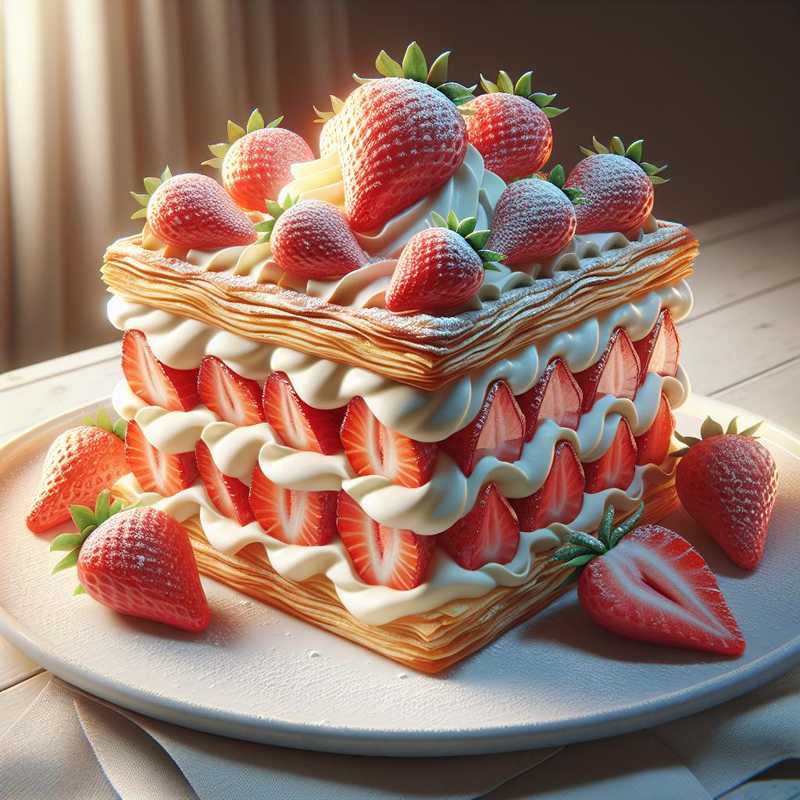 Millefoglie with Strawberry Puff Pastries