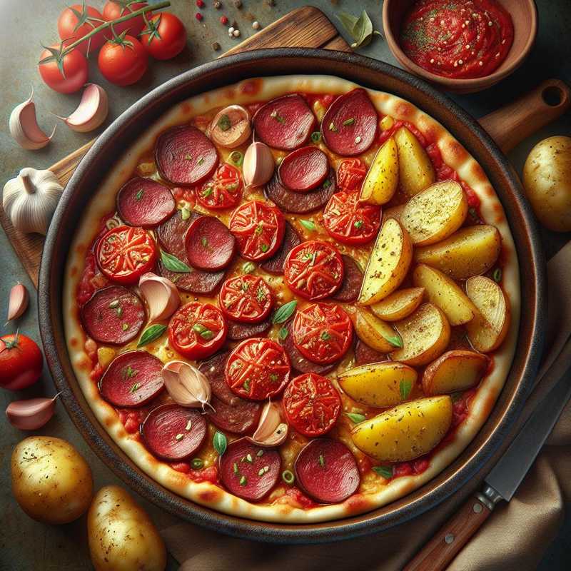 Beef Slices Pizzaiola with Potatoes