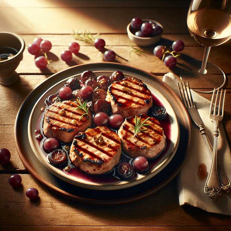 Pork Loin Medallions with Grapes
