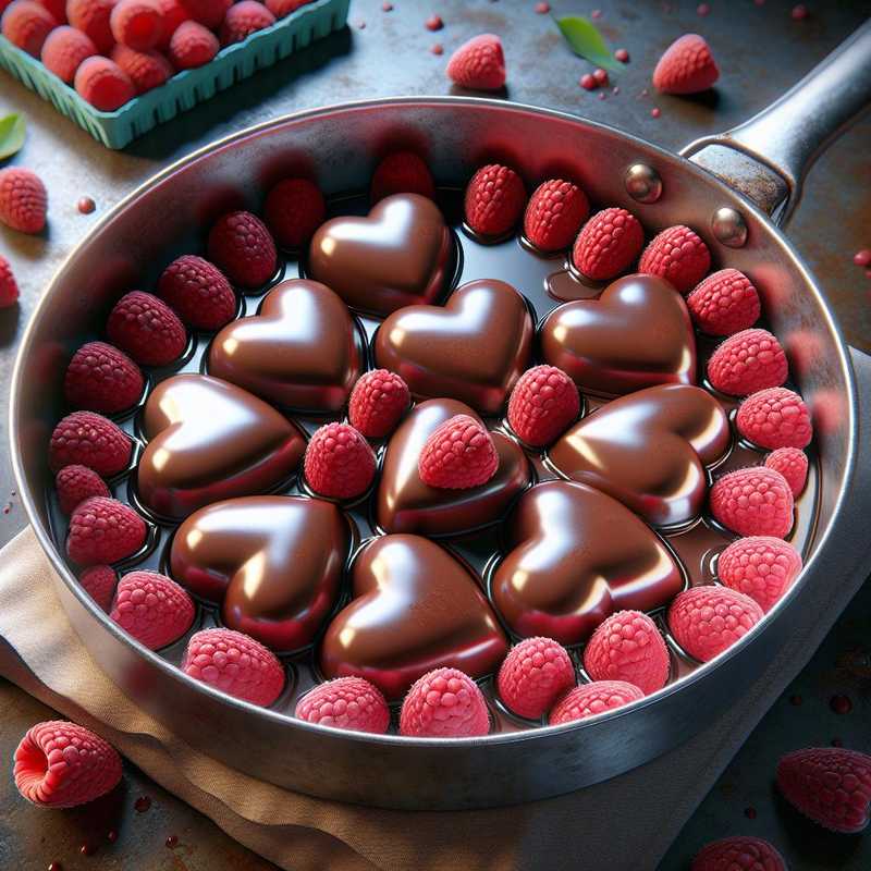 Chocolate and Raspberry Little Hearts