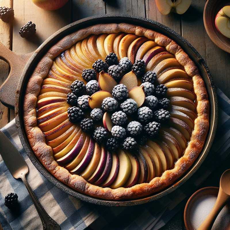 Torta di mele e more
