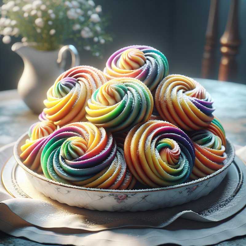 Vanilla Rainbow Swirls