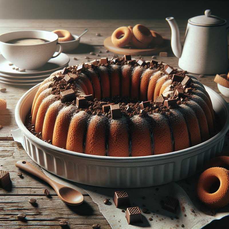 Ciambella fredda ai wafer e caffè
