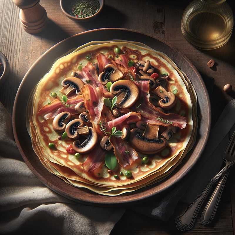 Savory Crepes with Chanterelles and Bacon