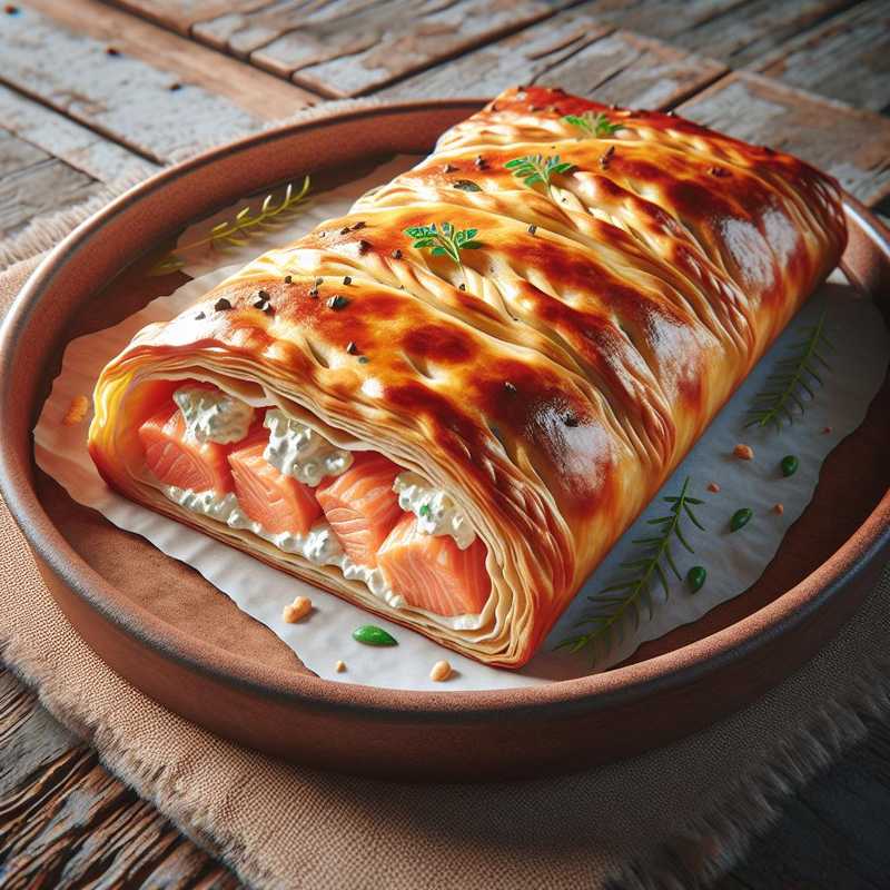 Salmon and Ricotta Strudel
