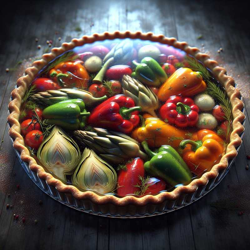 Savory Bell Pepper and Artichoke Pie