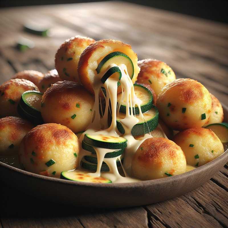 Potato and Zucchini Cheesy Poppers