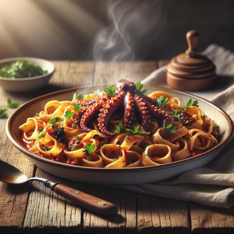 Strozzapreti with octopus sauce