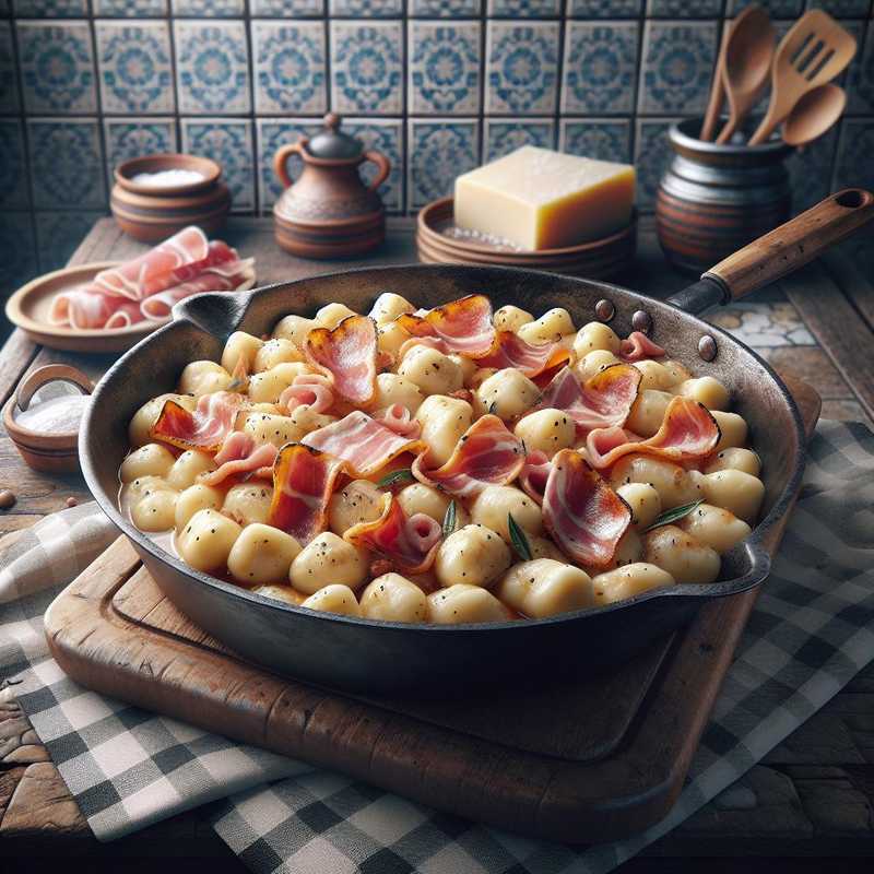 Gnocchi speck and toma