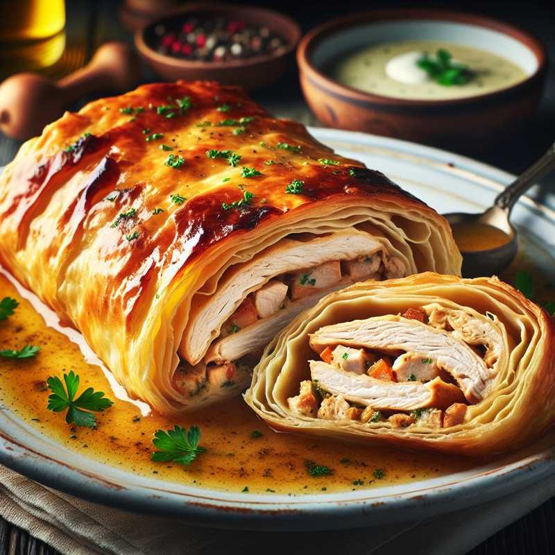 Smoked Chicken Strudel