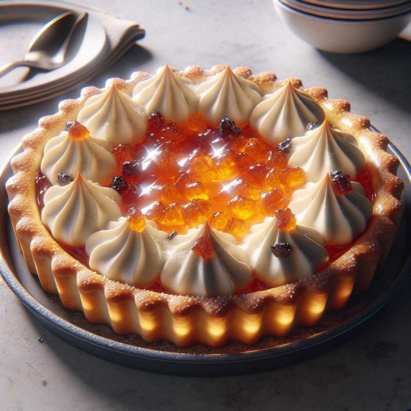 Tart with ricotta and jam