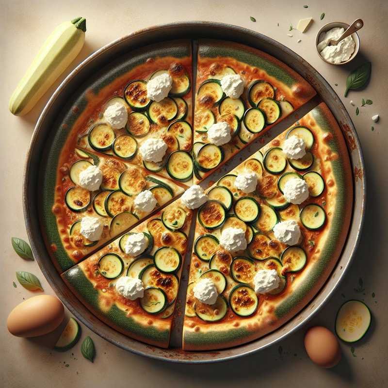 Rustic Pizza with Zucchini and Ricotta