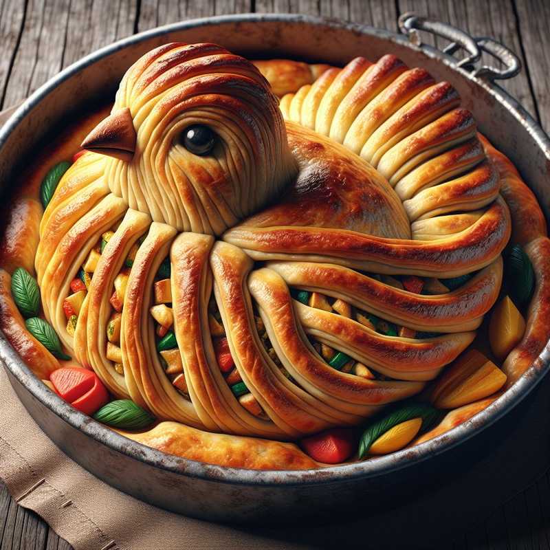 Colomba salata di pasta sfoglia