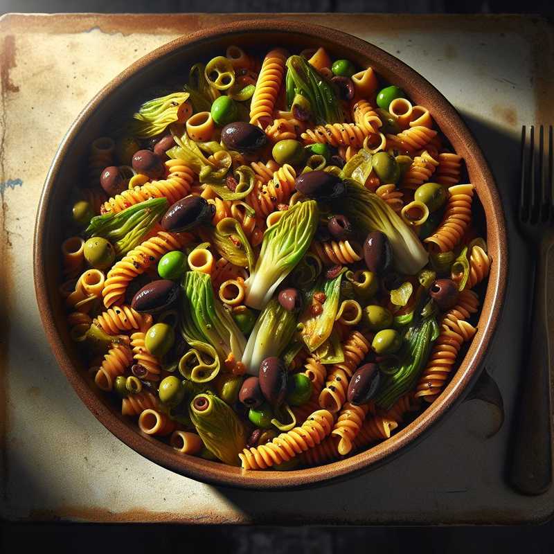 Legume Pasta with Escarole and Olives