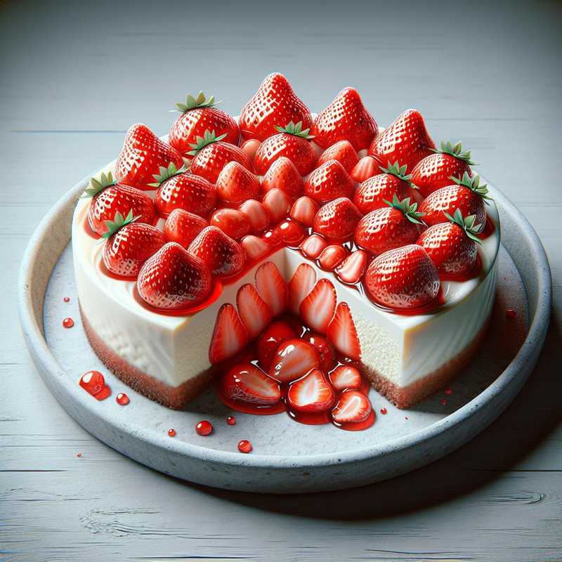 Strawberry and Mascarpone Baked Cheesecake