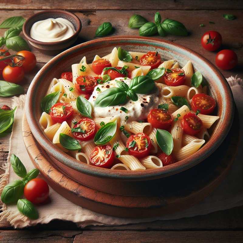 Pasta with mascarpone and cherry tomatoes