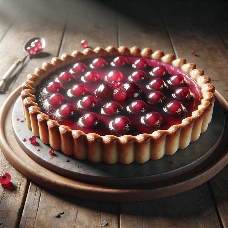 Tart with ruby chocolate