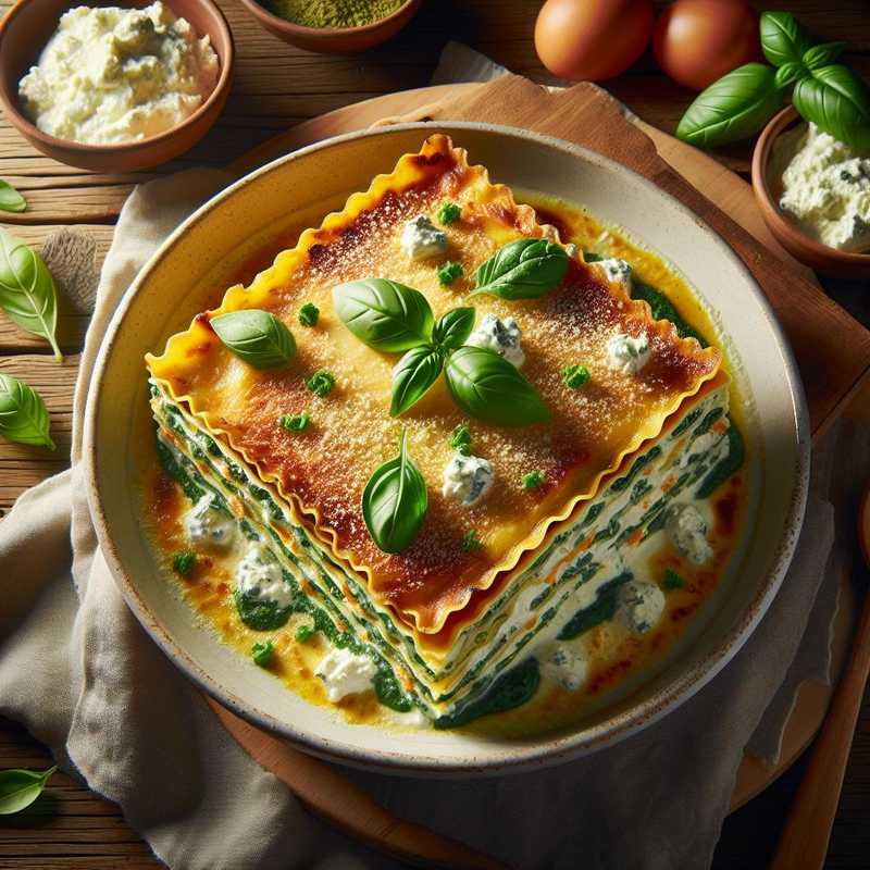 Lasagna with ricotta and nettles