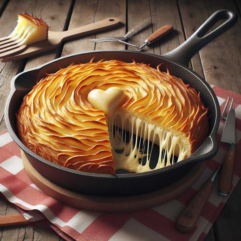 Pan-Fried Potato Cake with Melty Cheese Heart