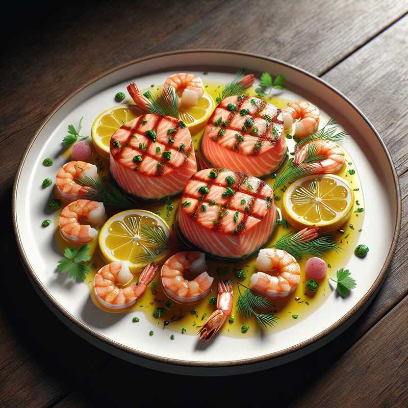 Salmon and Shrimp Medallions with Citrus Sauce