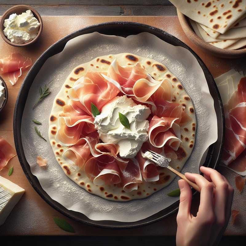 Piadina with Raw Ham and Mascarpone