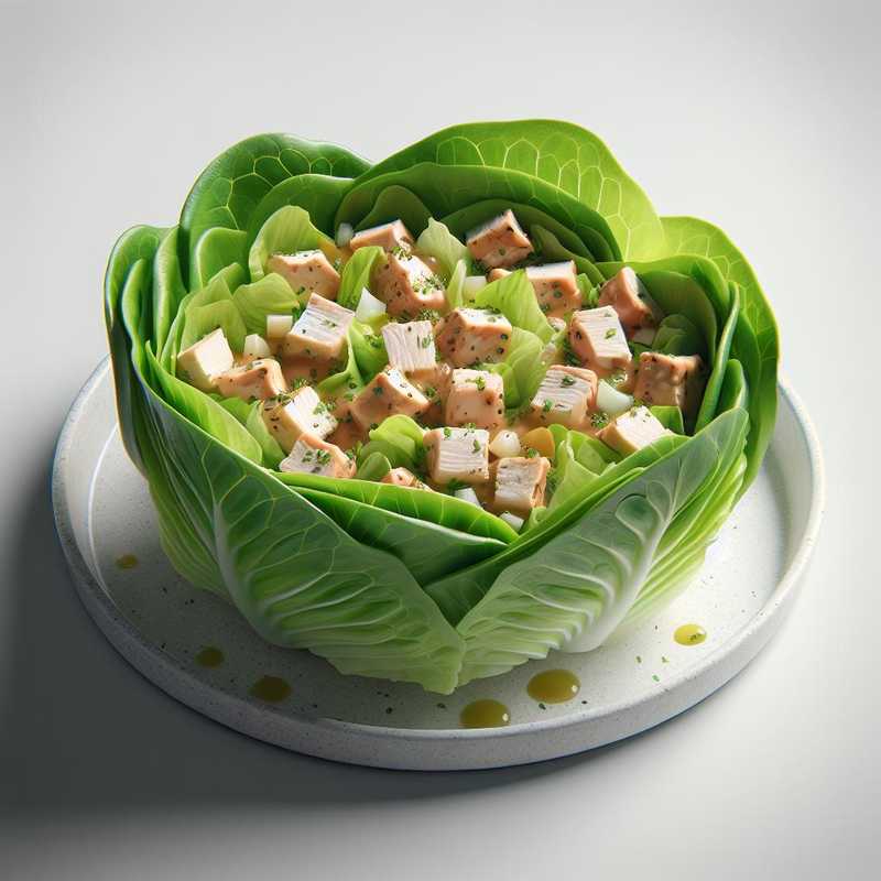 Lettuce baskets with turkey salad