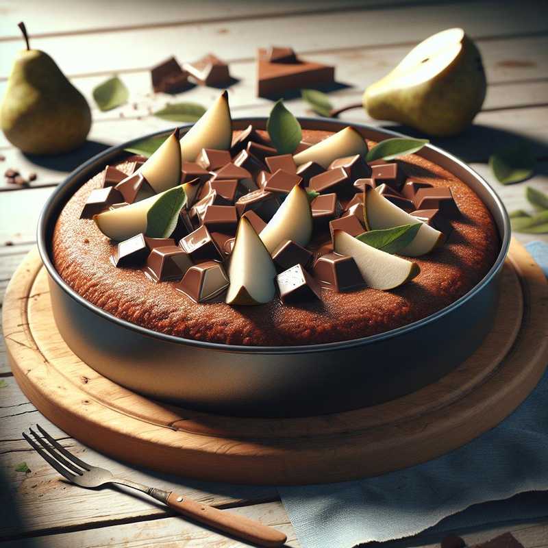 Chocolate Pear Cheesecake