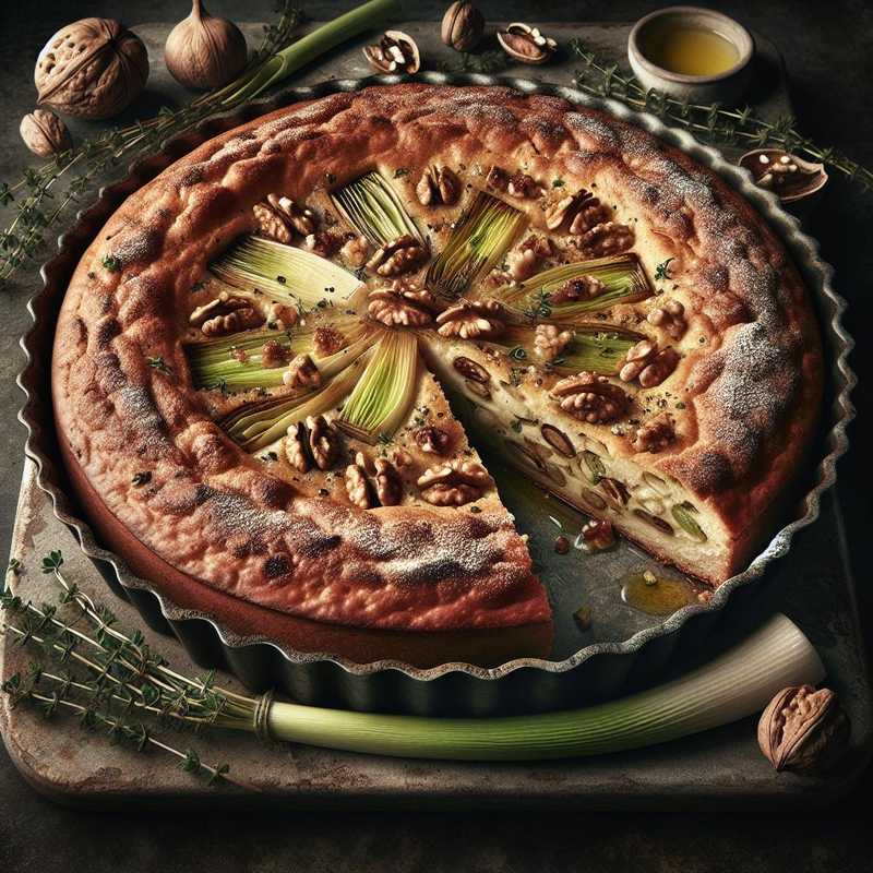 Leek and Walnut Tart