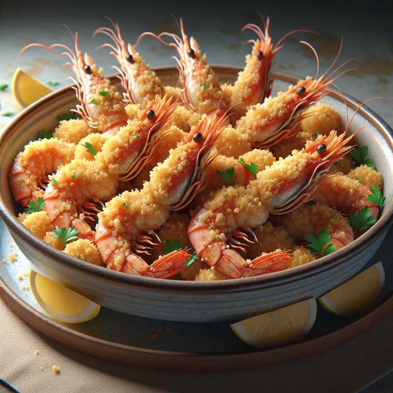 Shrimp in a crust