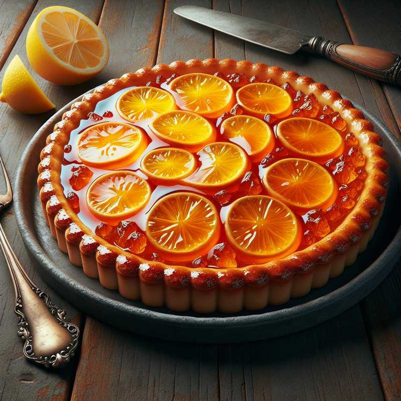 Lemon Glazed Jam Tart