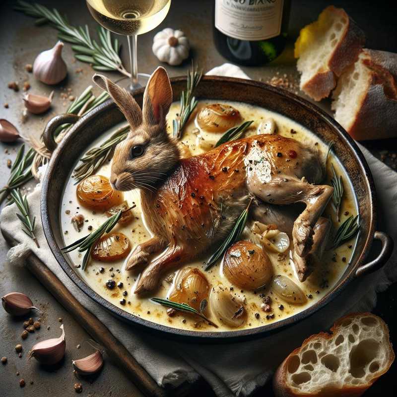 Rabbit in white wine