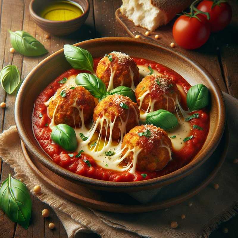 Mozzarella-Stuffed Chickpea Balls