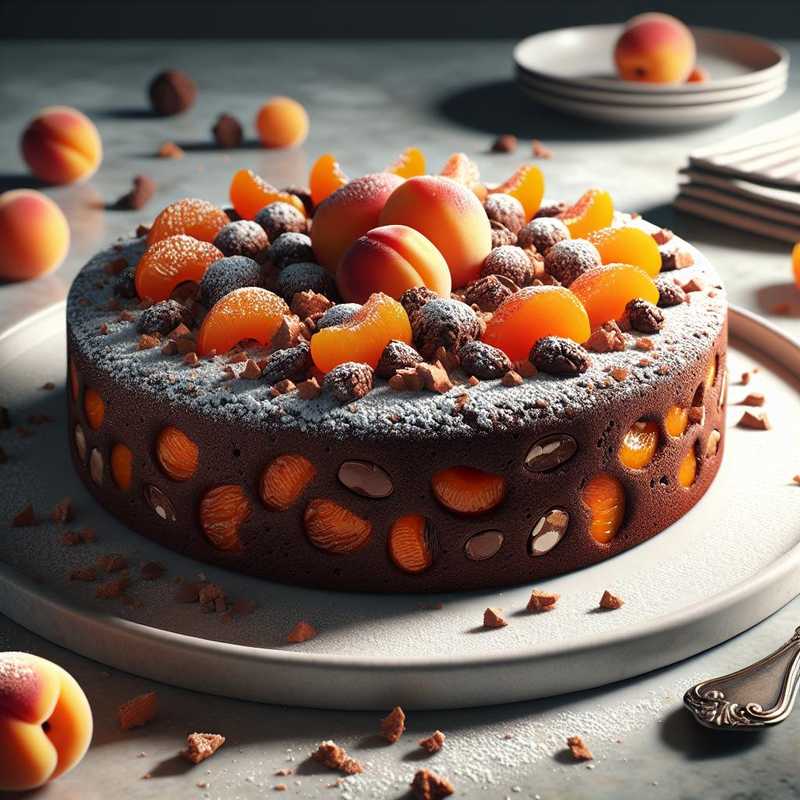 Chocolate Cake with Apricots and Amaretti